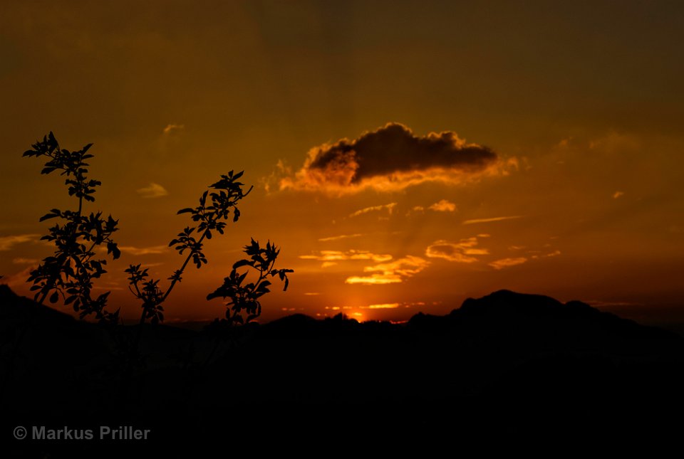 und sonnenuntergang kniepass